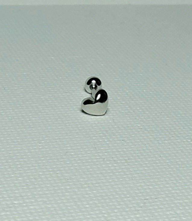 Puffed Heart Stud