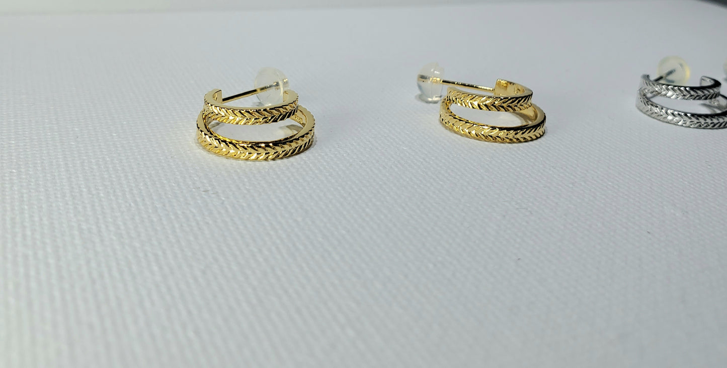 Braided Double Hoop Earrings