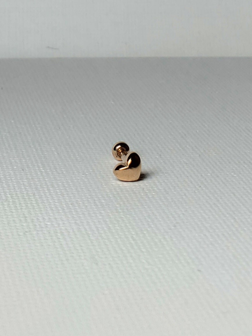 Puffed Heart Stud
