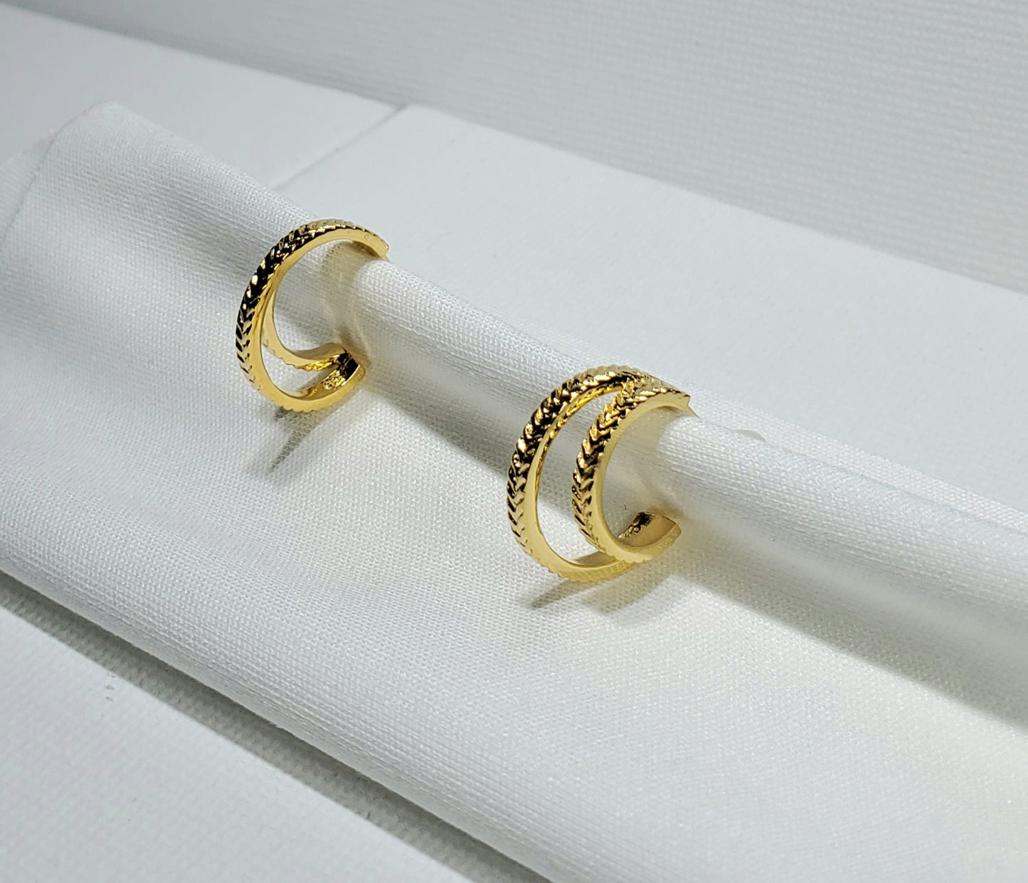 Braided Double Hoop Earrings