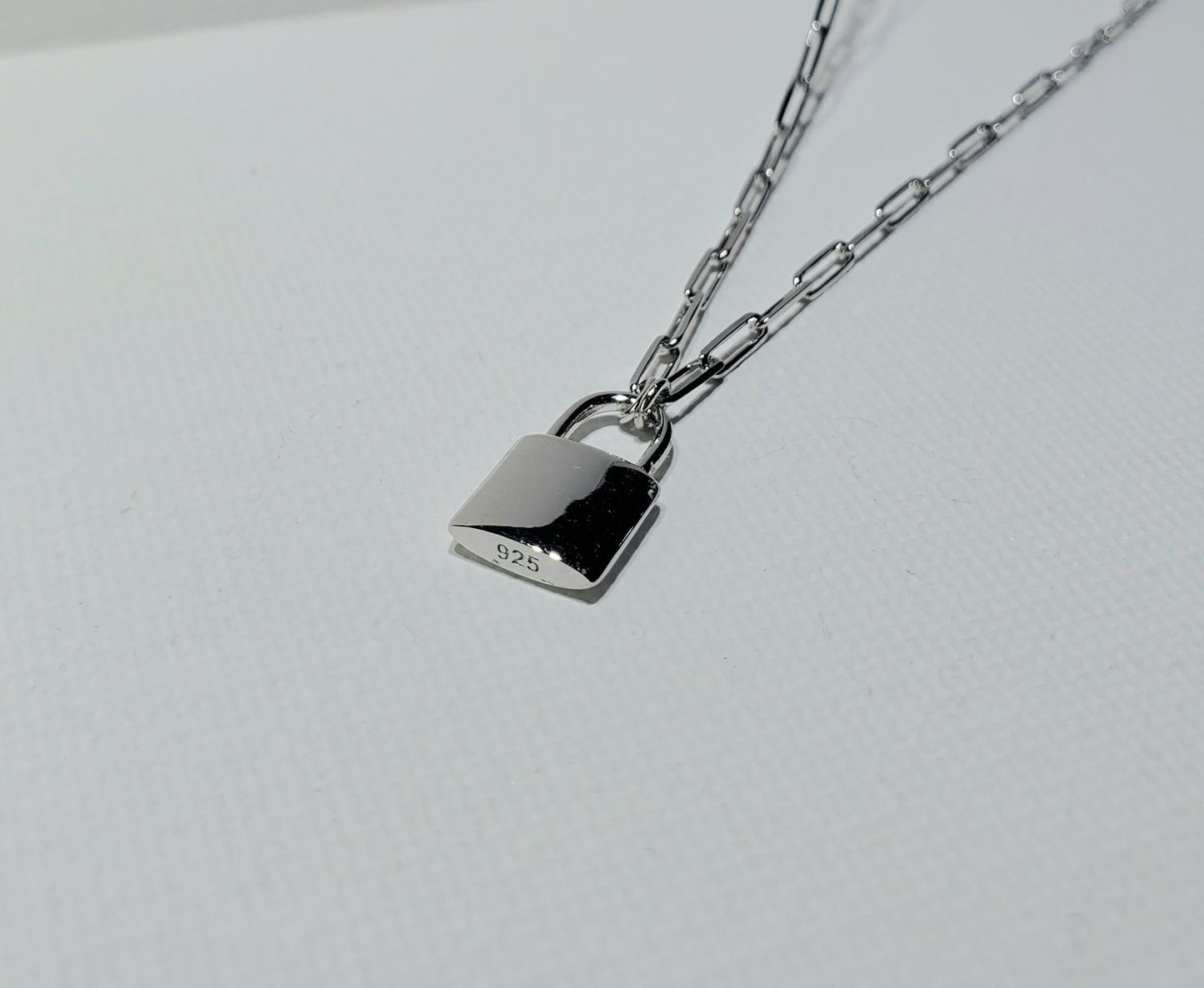925 SS Padlock Chain Necklace